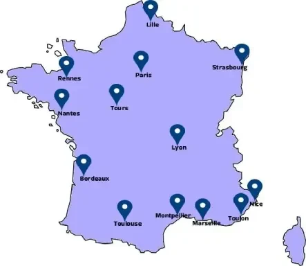 carte de france presjob