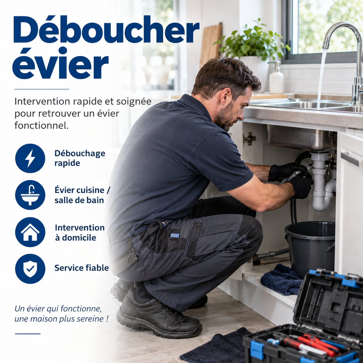 Déboucher évier presjob
