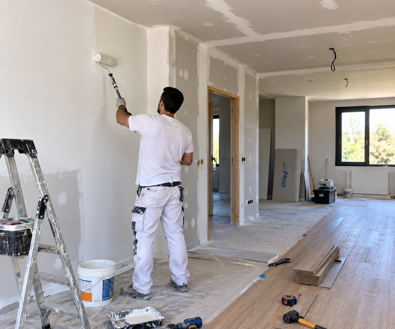 rénovation placoplâtre peinture Sol presjob